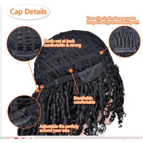 Julianna Kanekalon Futura Wigs Mid Length Supliers Very Short Kinky Curly Wavy Woman Synthetic Hair Wig Short For Afro Women